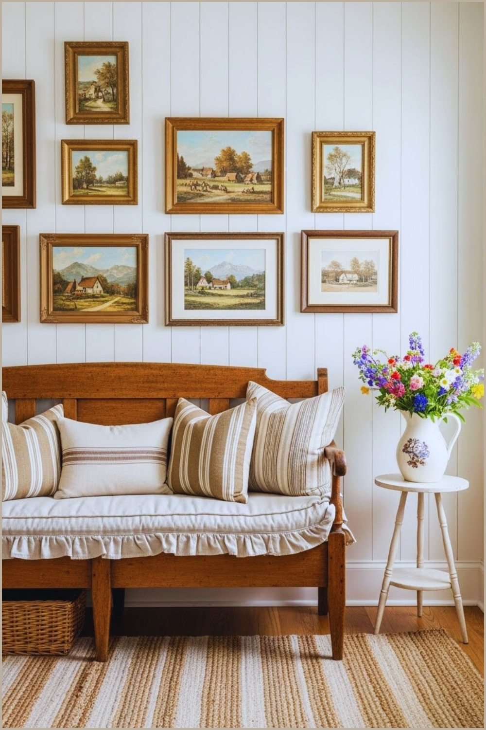 Cozy Farmhouse Entryway With Vintage Charm