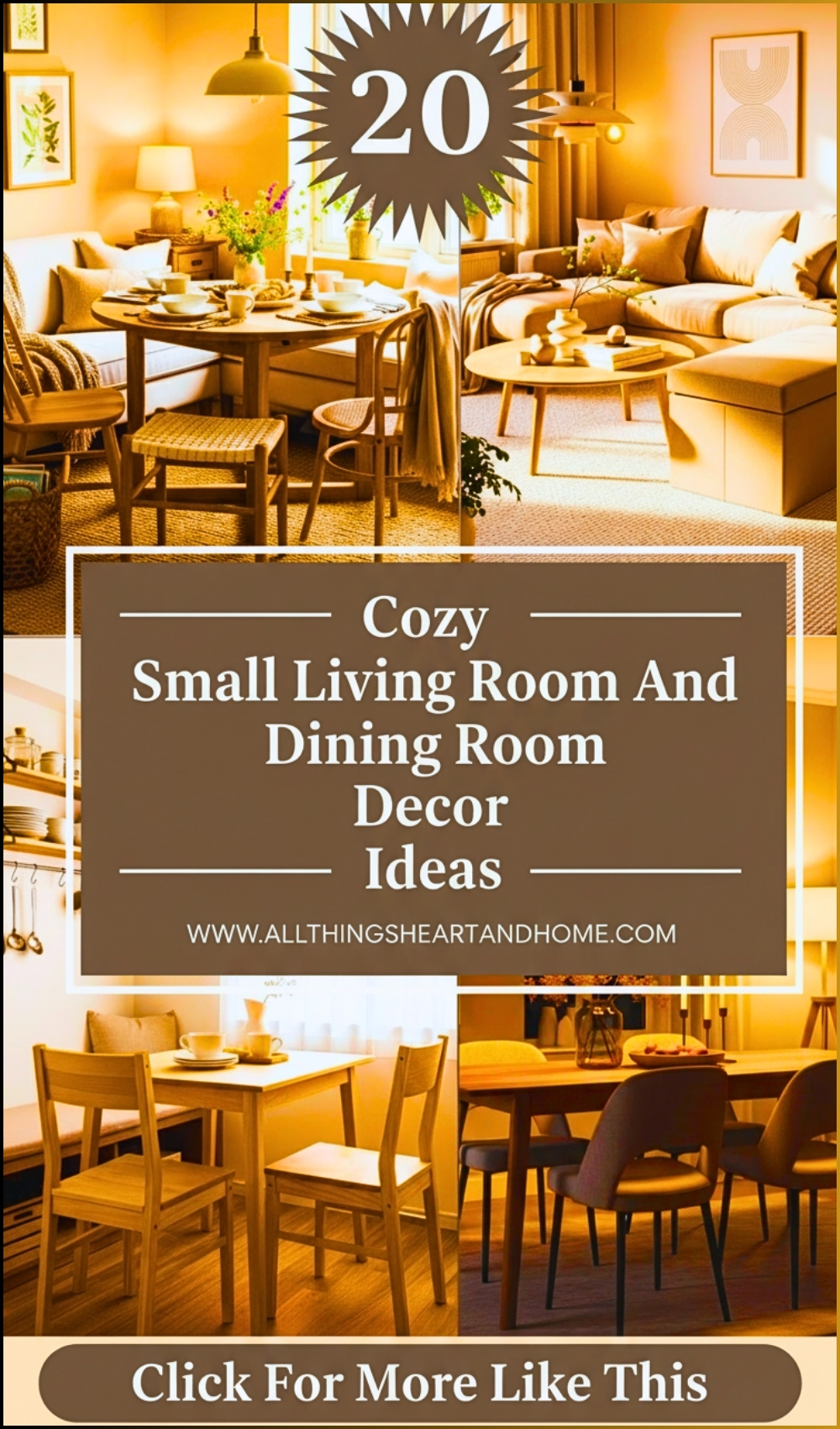 Cozy Small Living Room And Dining Room Decor Ideas