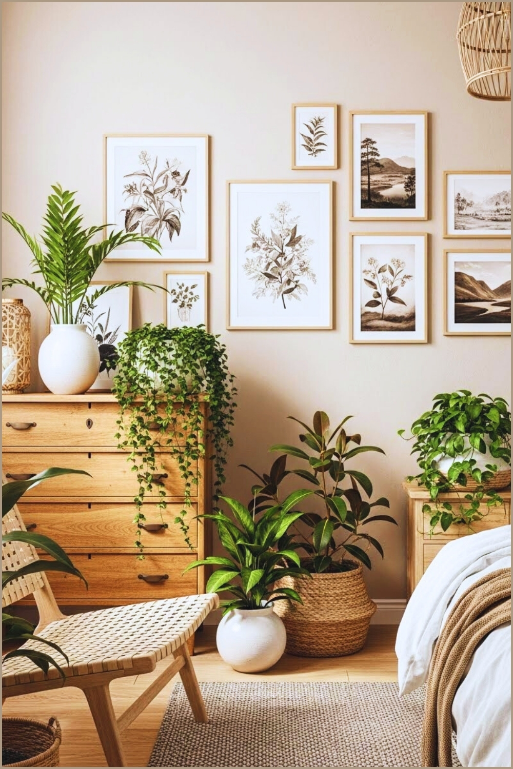 Cozy Spring Bedroom Corner With Warm Neutral Walls