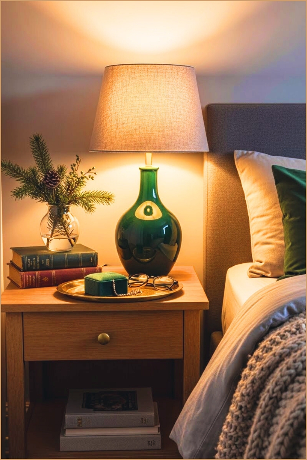Cozy Winter Bedroom Nightstand Styling Warm And Inviting