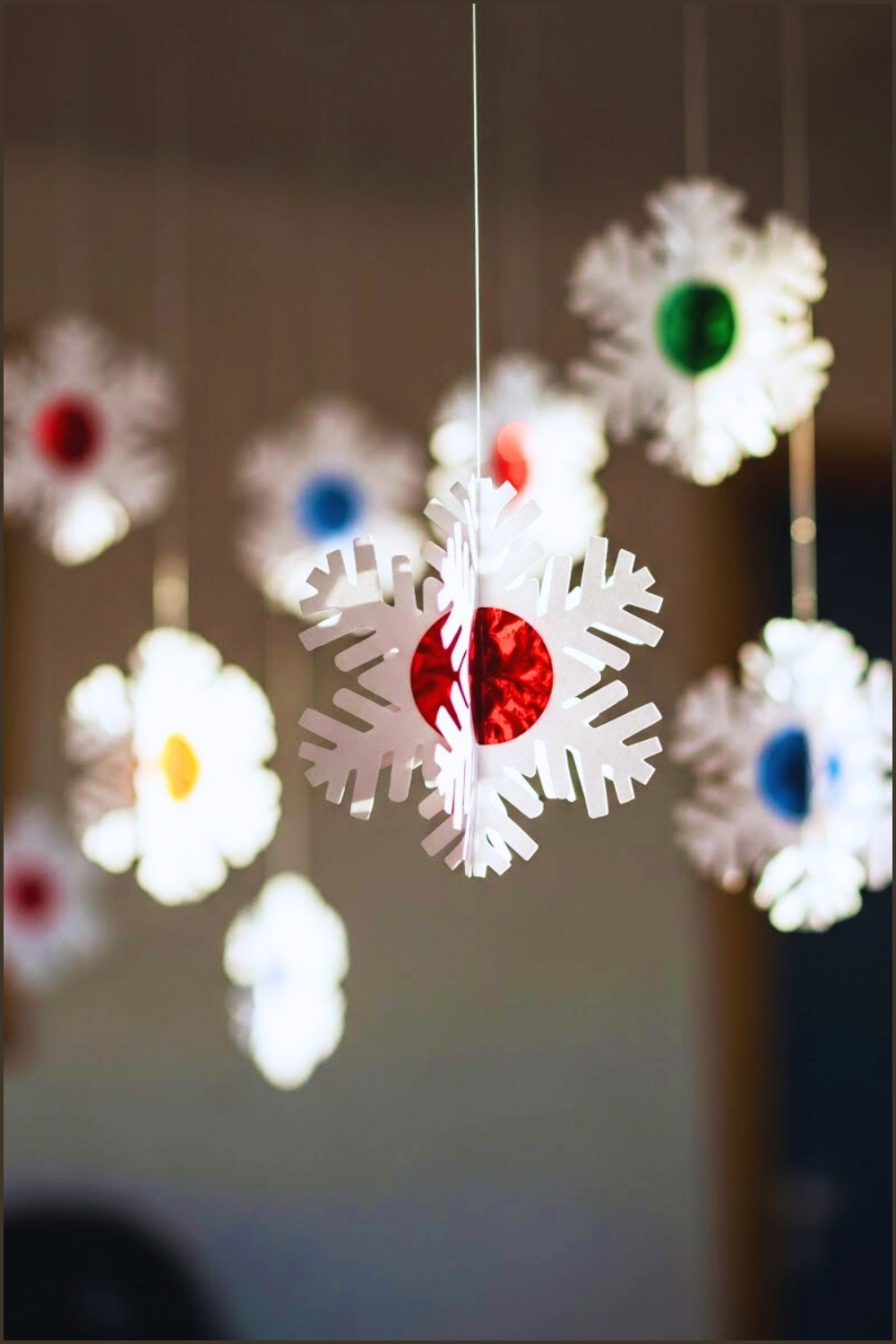 Delicate Winter Themed Hanging Decorations Featuring