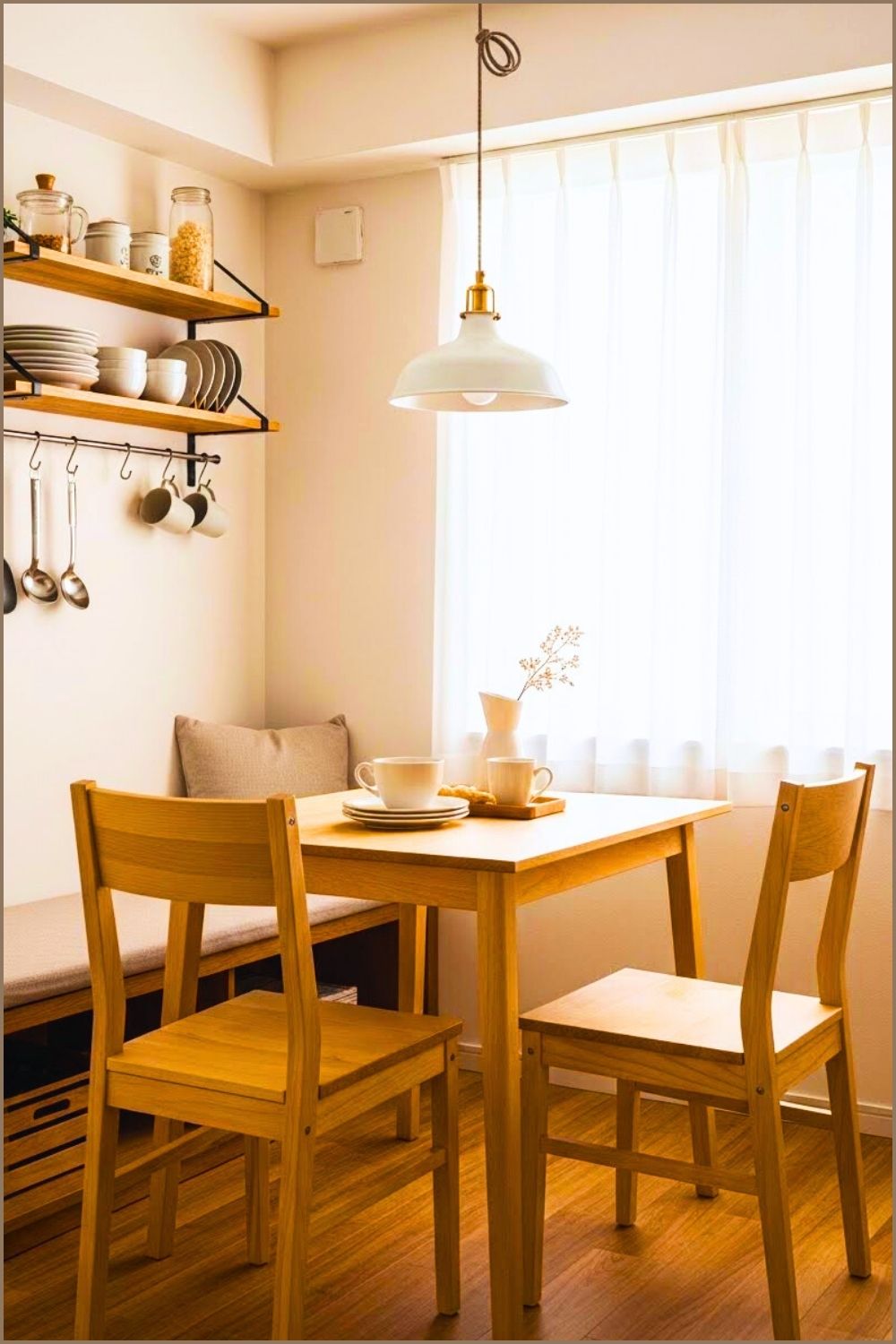 Dining Nook Shows How Utilizing Wall Space Can Keep Small