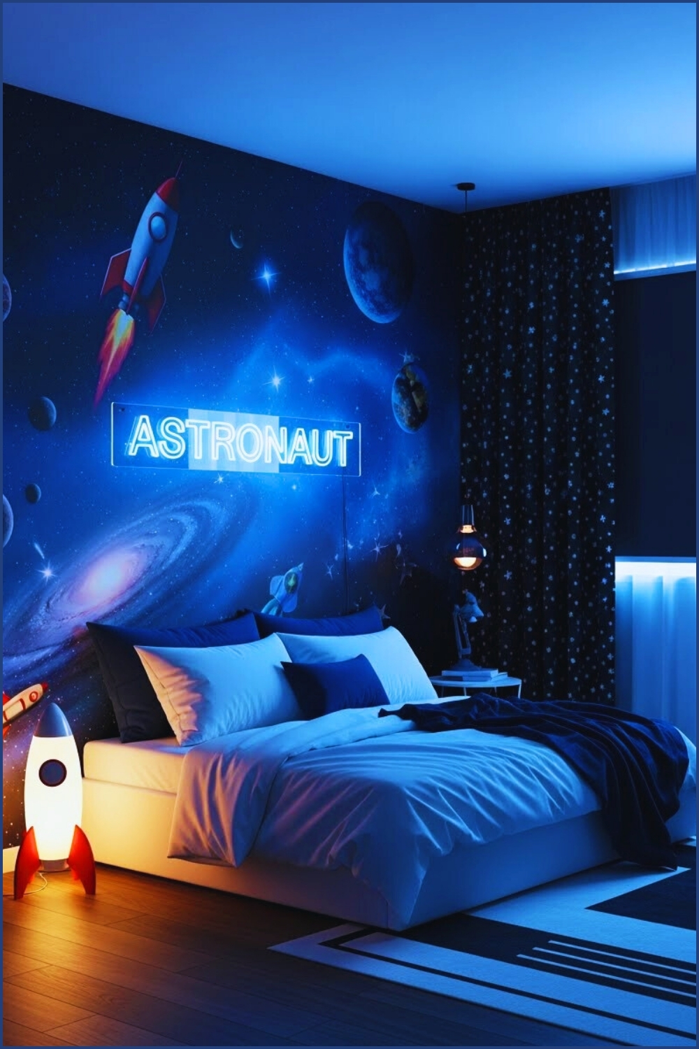 Dreamy Space Themed Children S Bedroom With A Cosmic
