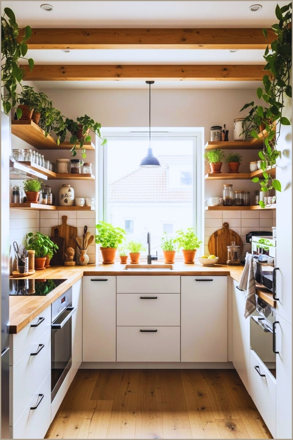 Eco Friendly Modern Kitchen Interior With Abundant