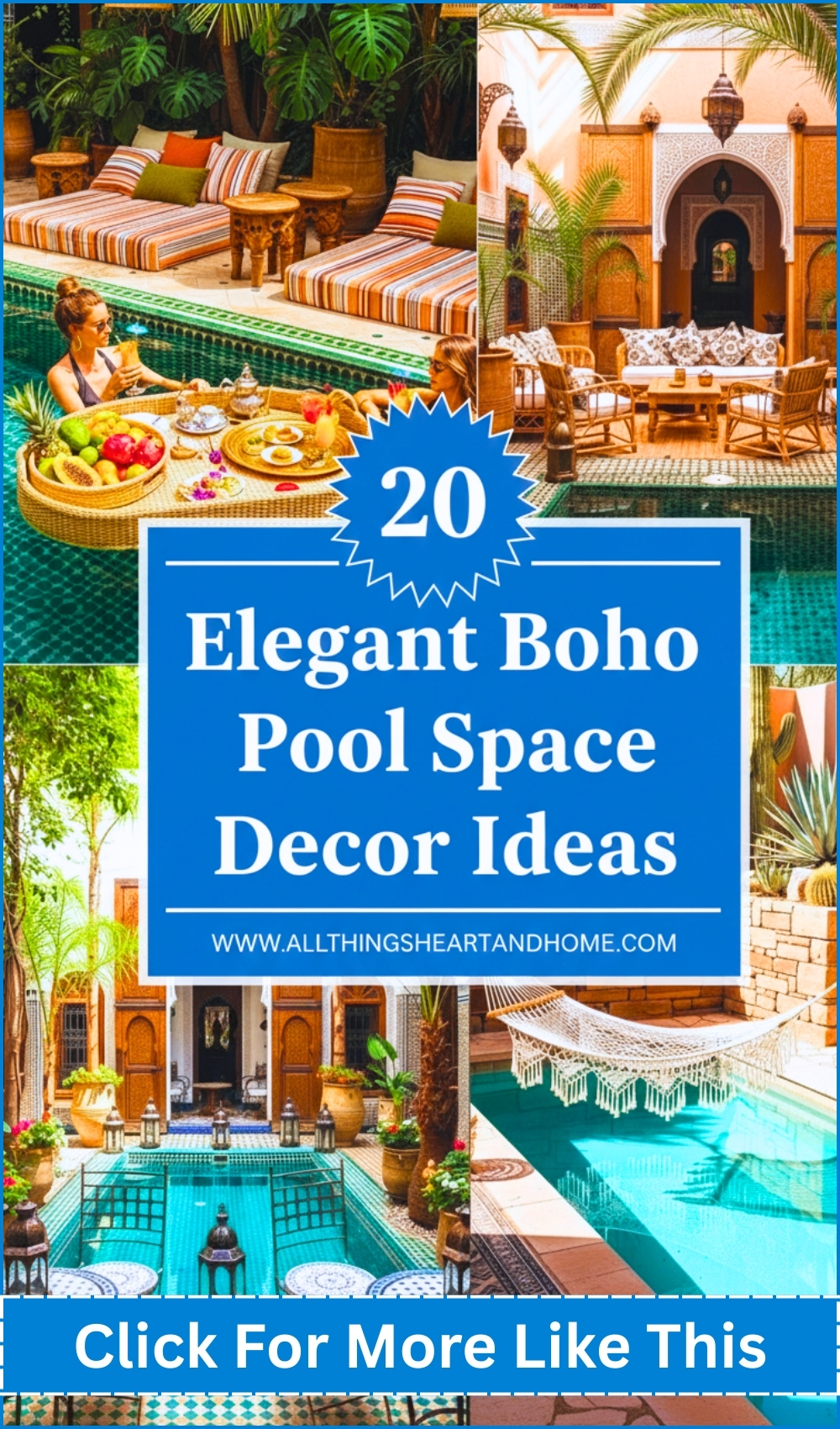 Elegant Boho Pool Space Decor Ideas