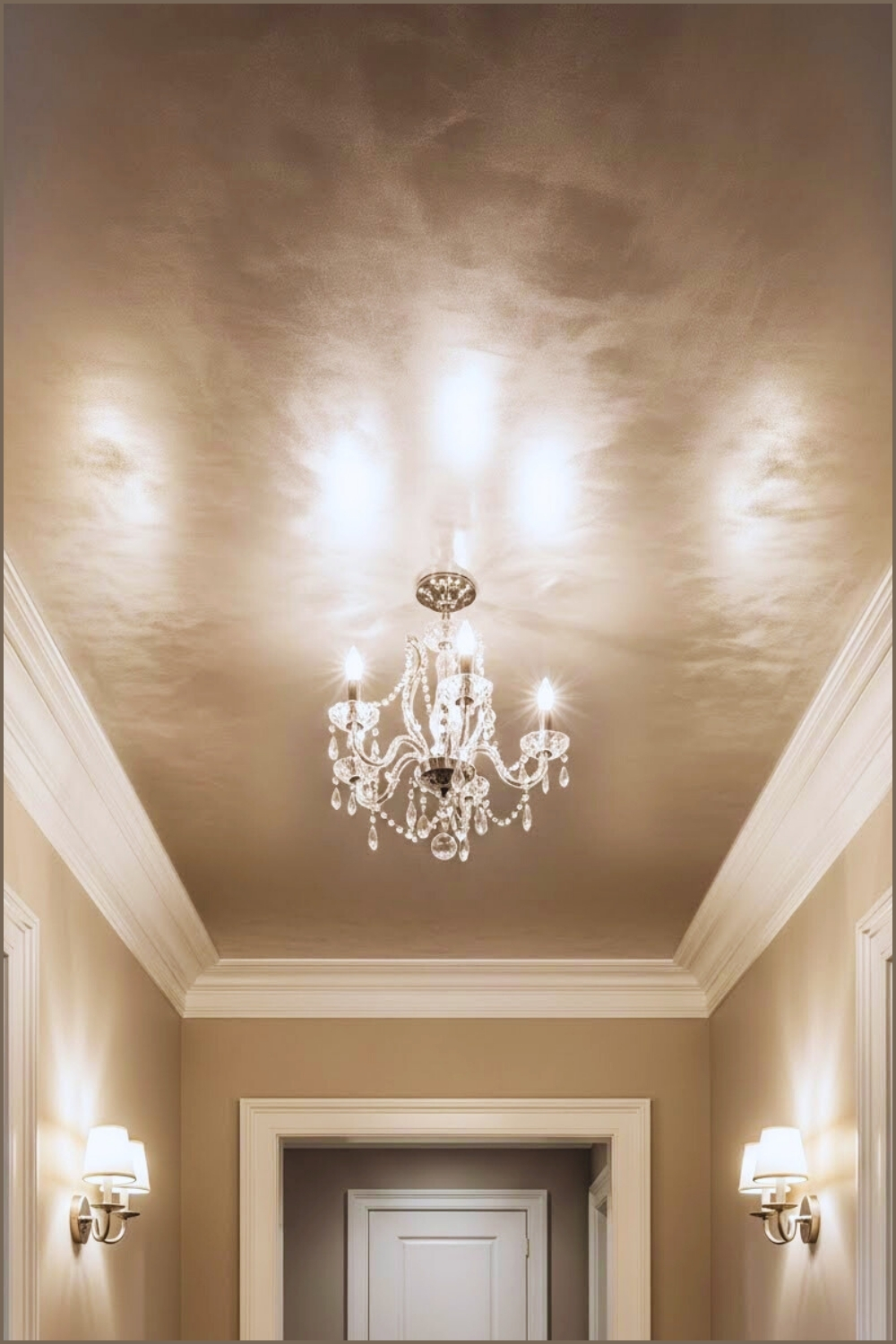 Elegant Classic Interior Hallway With A Metallic Plaster