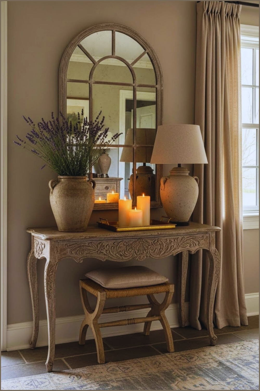 Elegant French Country Farmhouse Entryway