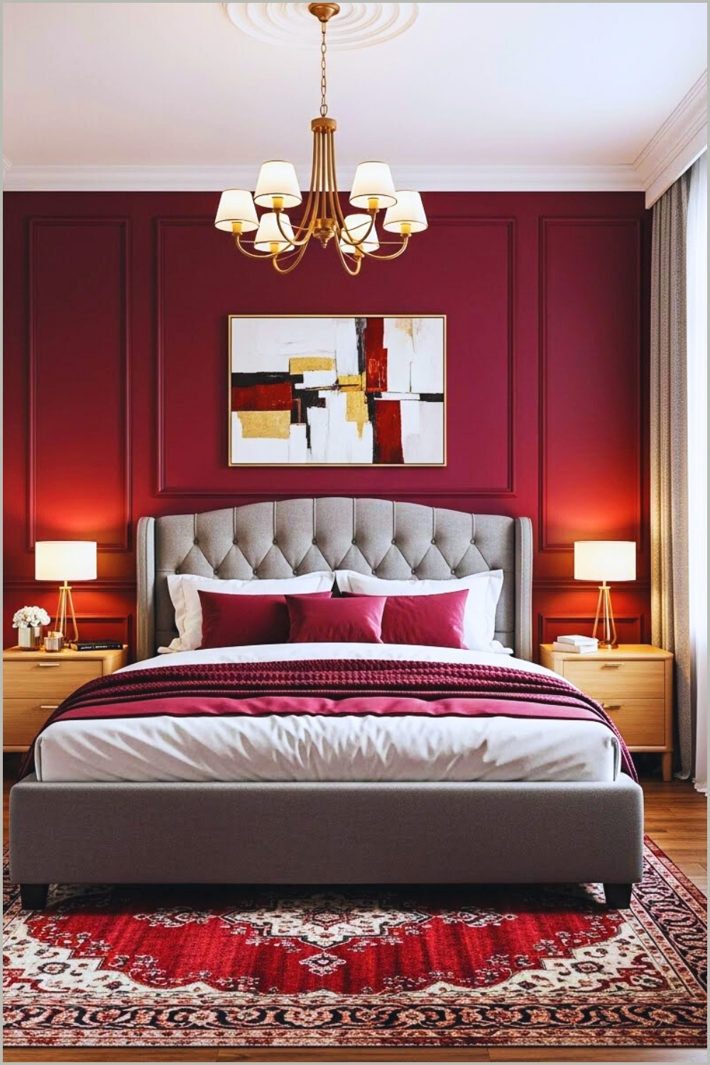 Elegant Modern Bedroom Interior With A Deep