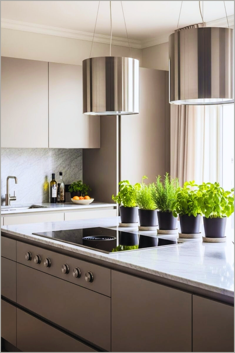 Elegant Modern Grey Kitchen With Matte Cabinets