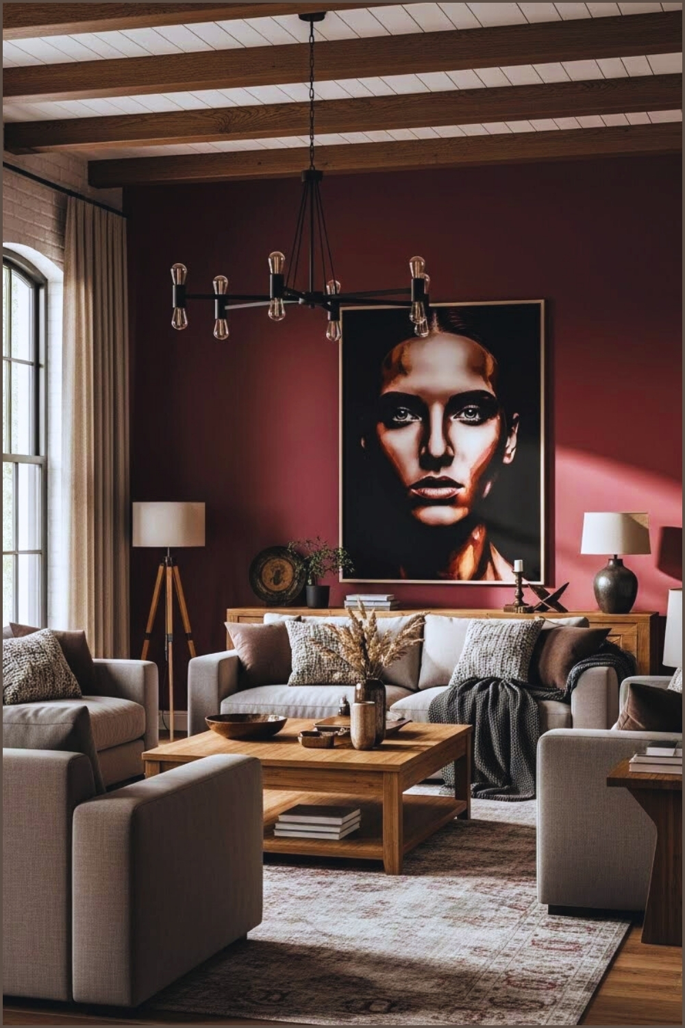 Elegant Modern Living Room With An Earthy Color Palette