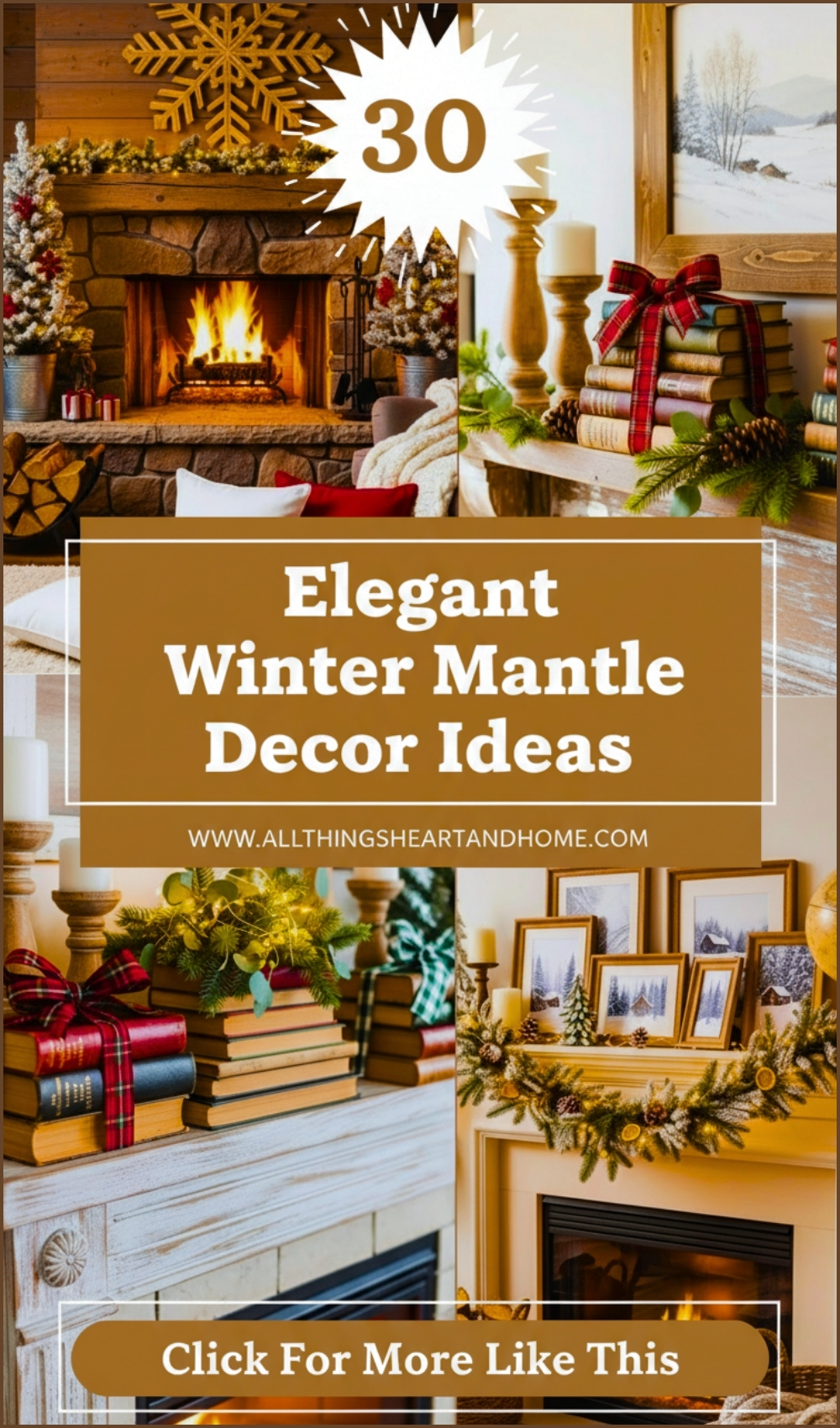 Elegant Winter Mantle Decor Ideas