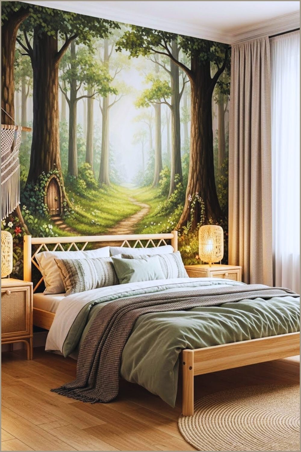 Enchanted Woodland Bedroom With A Hand Painted