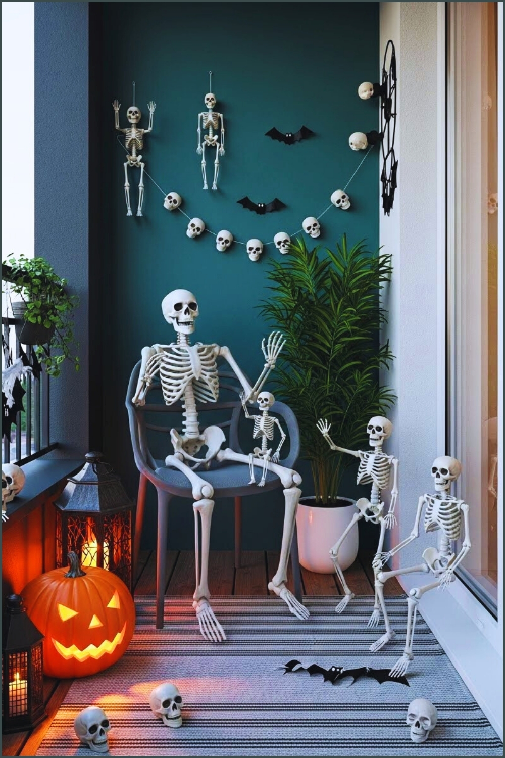 Fun And Quirky Halloween Balcony Setup Brings