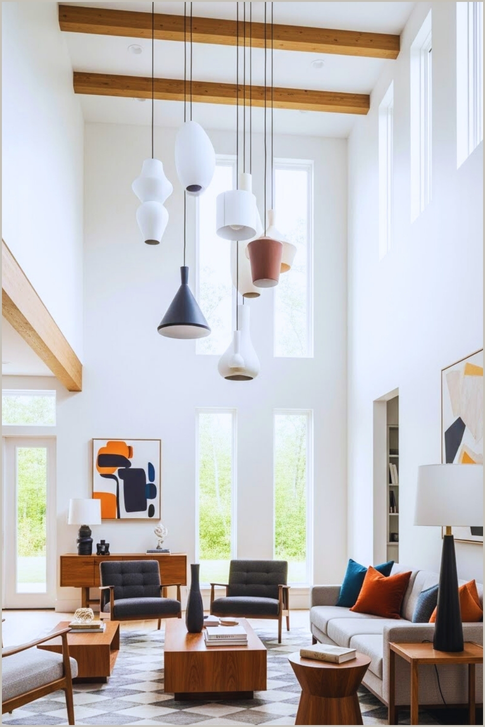 Grand Luxury Living Room With Soaring Double Height