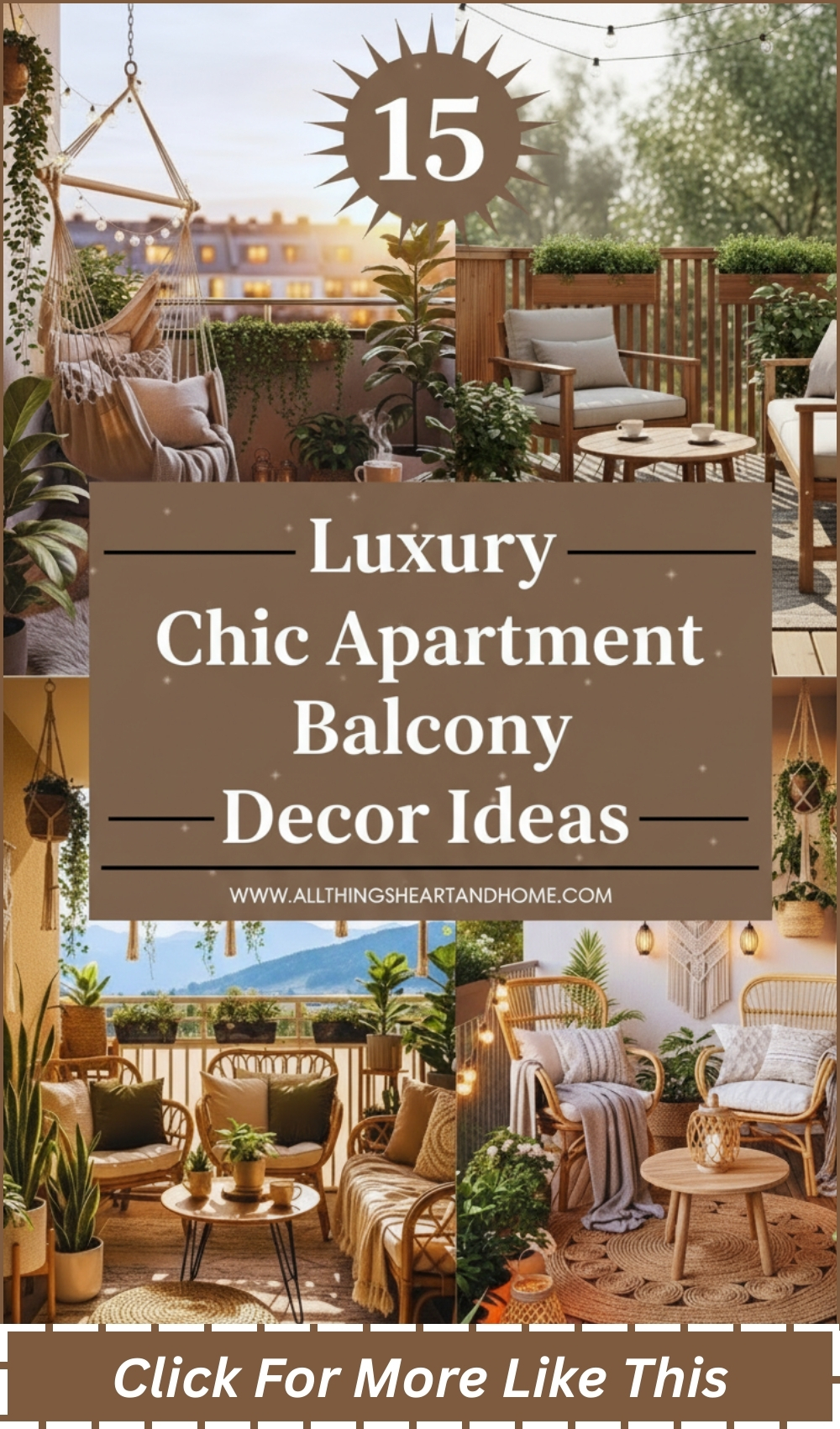 Luxury Chic Apartment Balcony Decor Ideas
