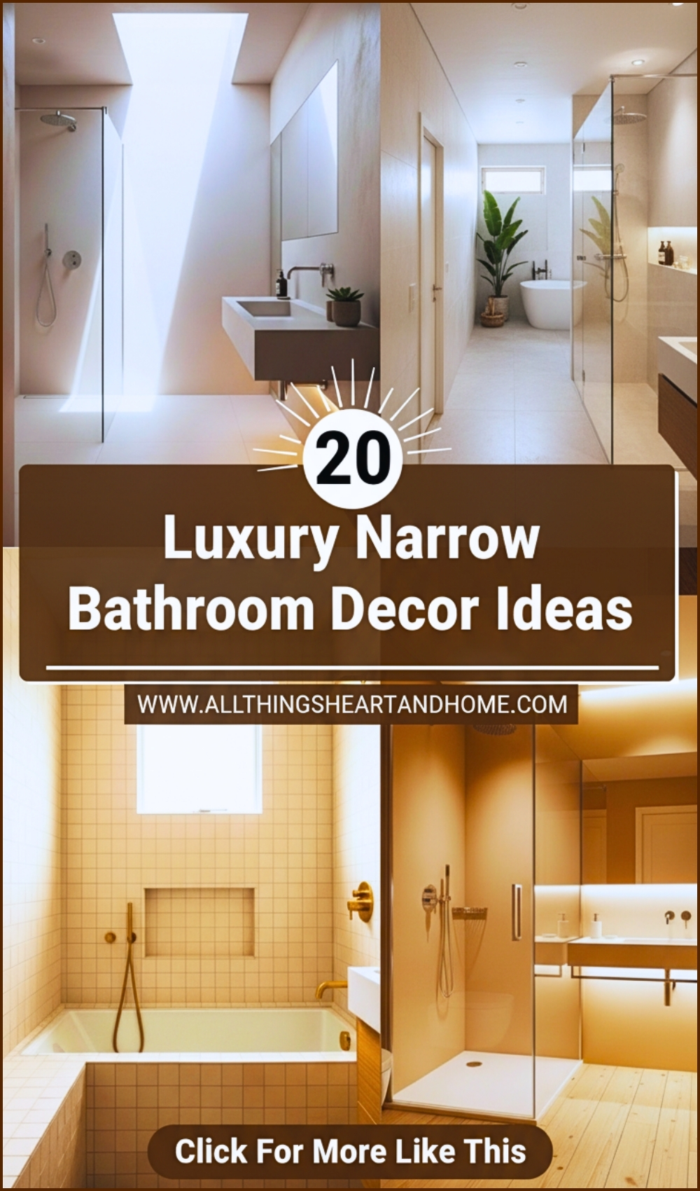 Luxury Narrow Bathroom Decor Ideas