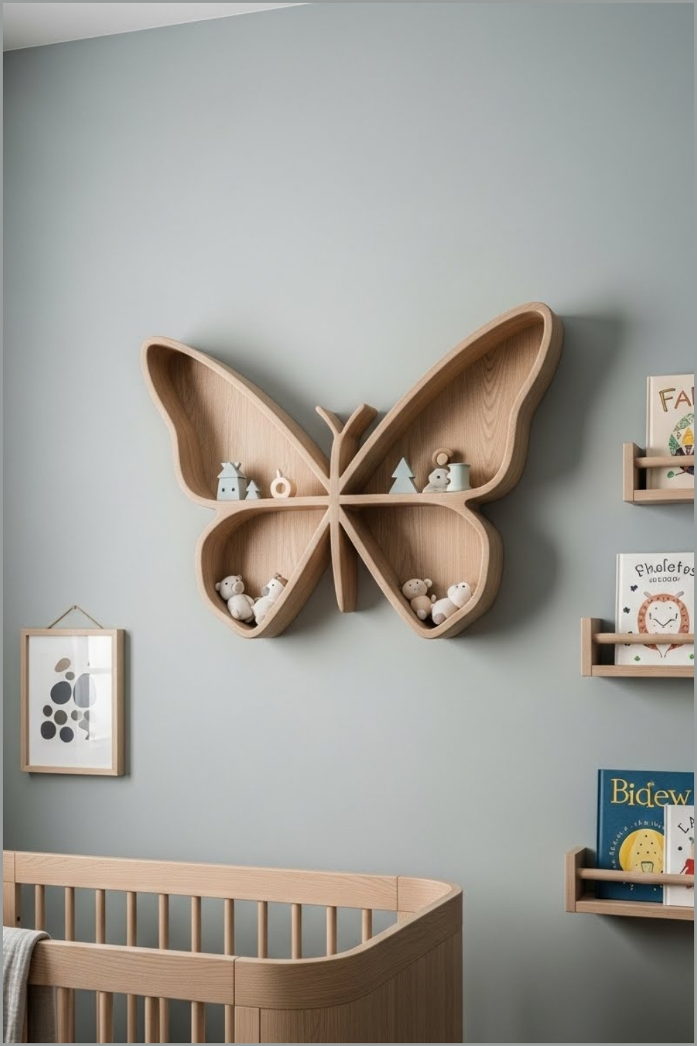 Minimalist Butterfly Themed Nursery With A Sculptura