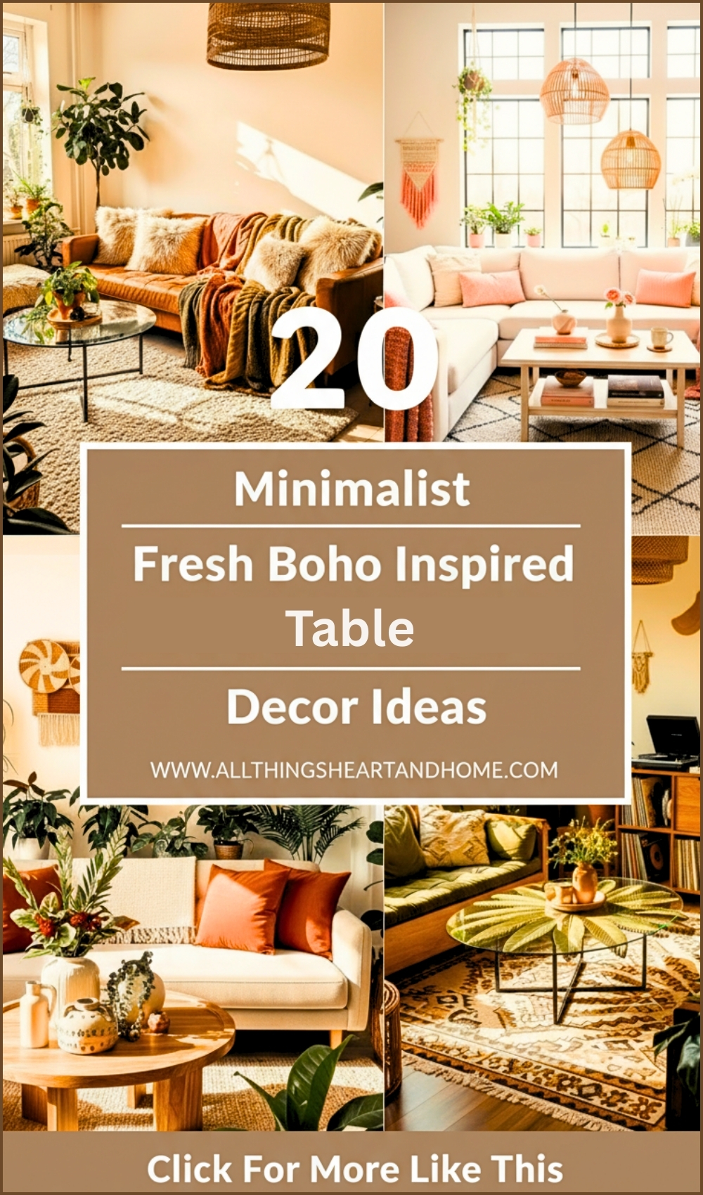 Minimalist Fresh Boho Inspired Coffee Table Decor Ideas
