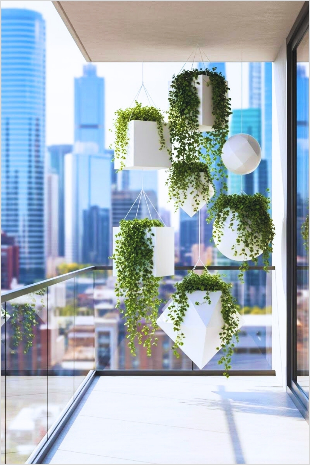 Minimalist Modern Balcony With Multiple Geometric