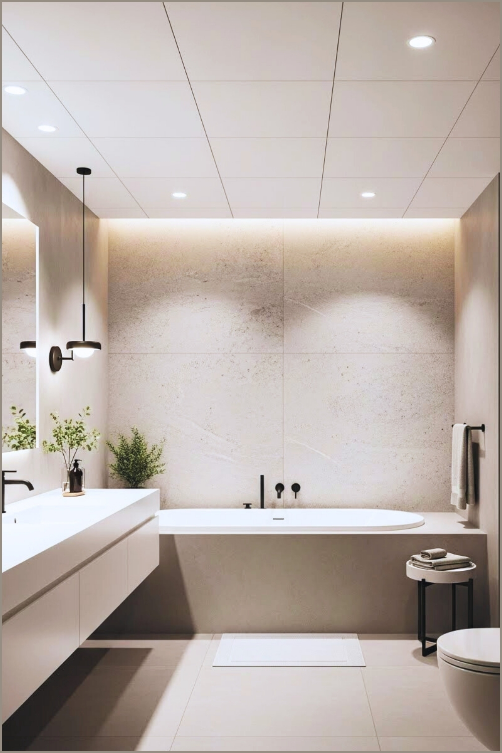 Minimalist Modern Bathroom With A Clean White Drop
