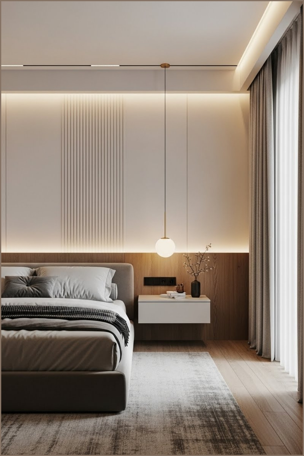 Minimalist Modern Bedroom With Sleek Low Platform Bed