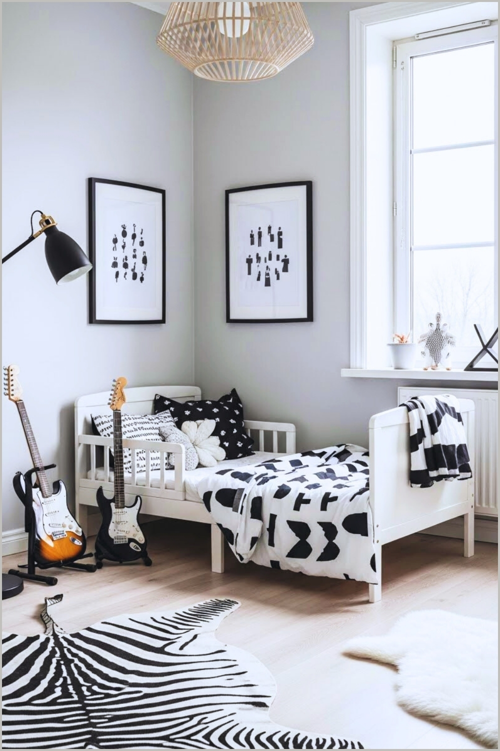 Minimalist Music Themed Toddler Boy Bedroom