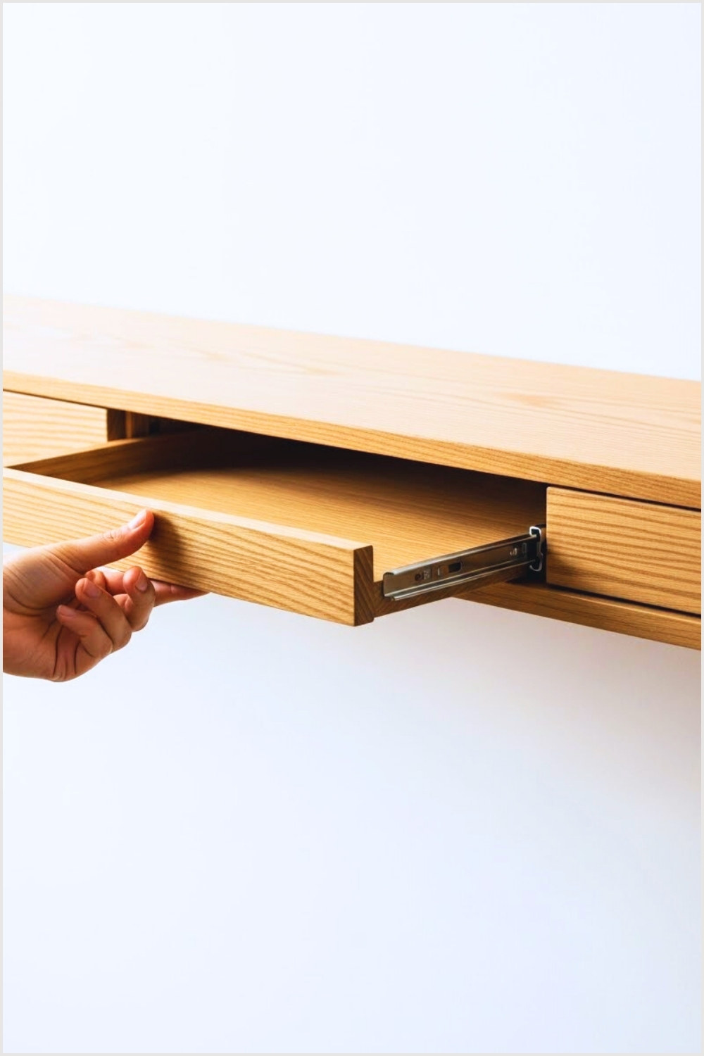 Minimalist Pull Out Wooden Wall Shelf Hidden Sliding
