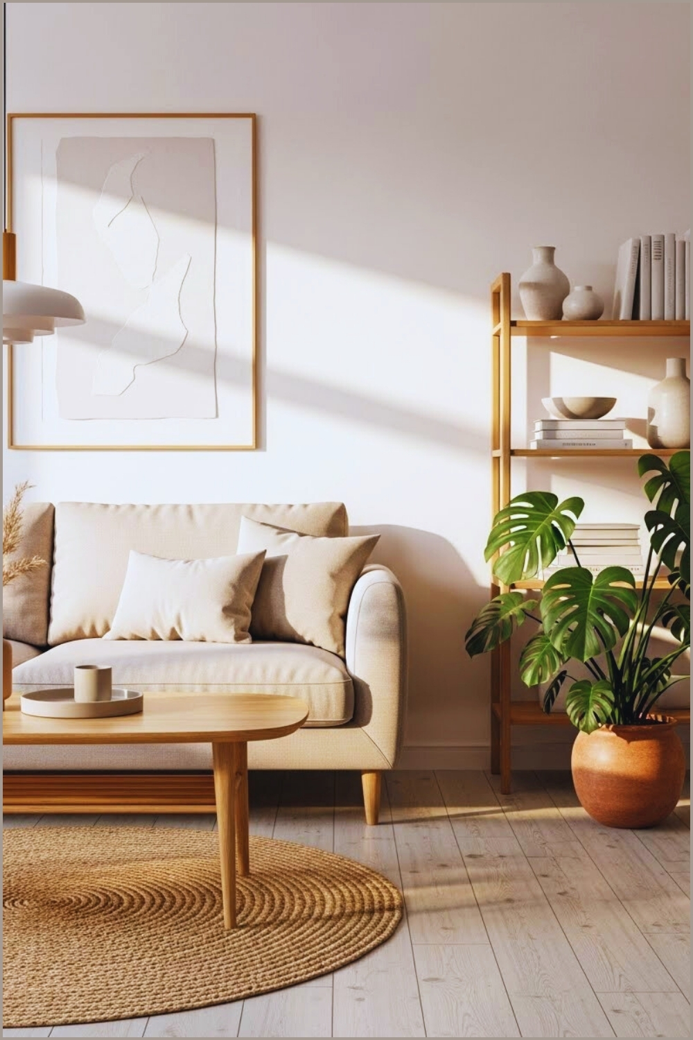 Minimalist Scandinavian Living Room Interior Cozy Modern