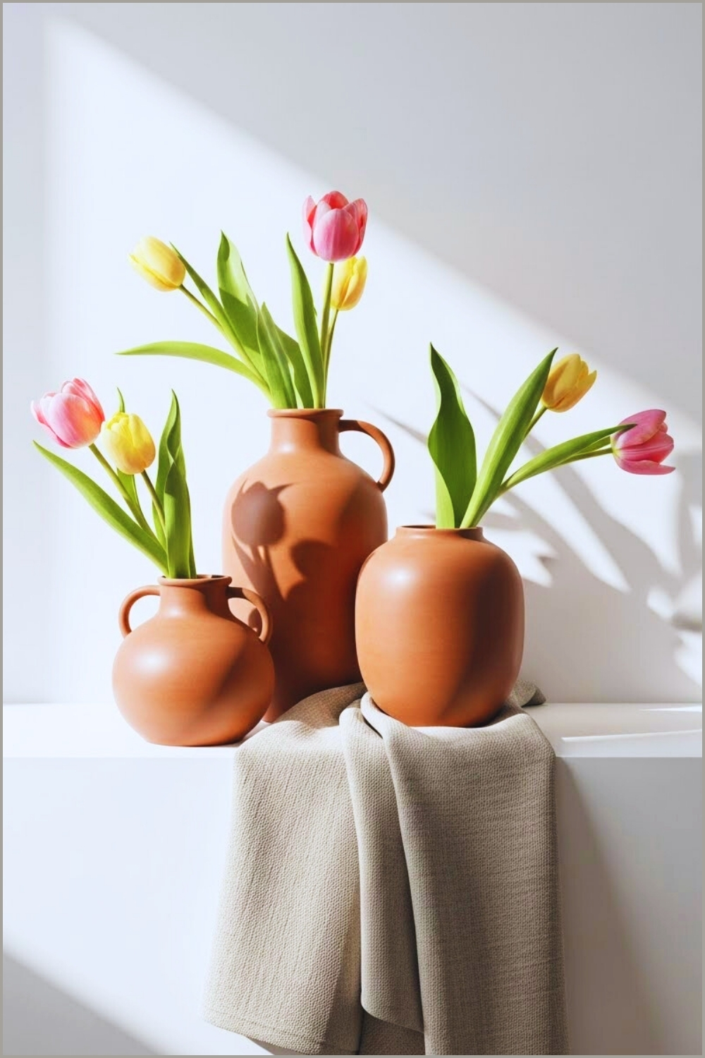 Minimalist Scandinavian Shelf Decor Dthree Matte Terracotta