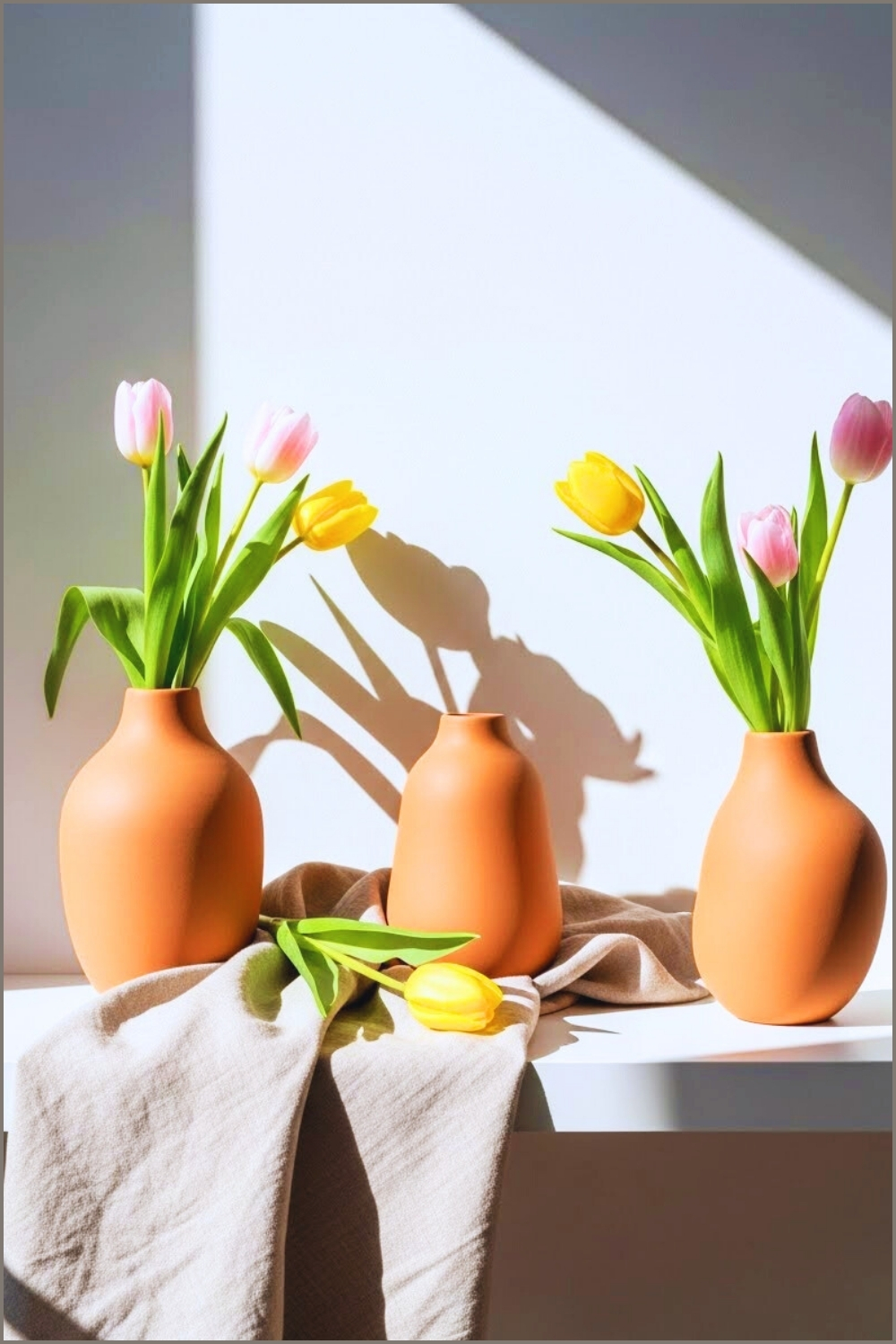 Minimalist Scandinavian Still Life With Three Matte
