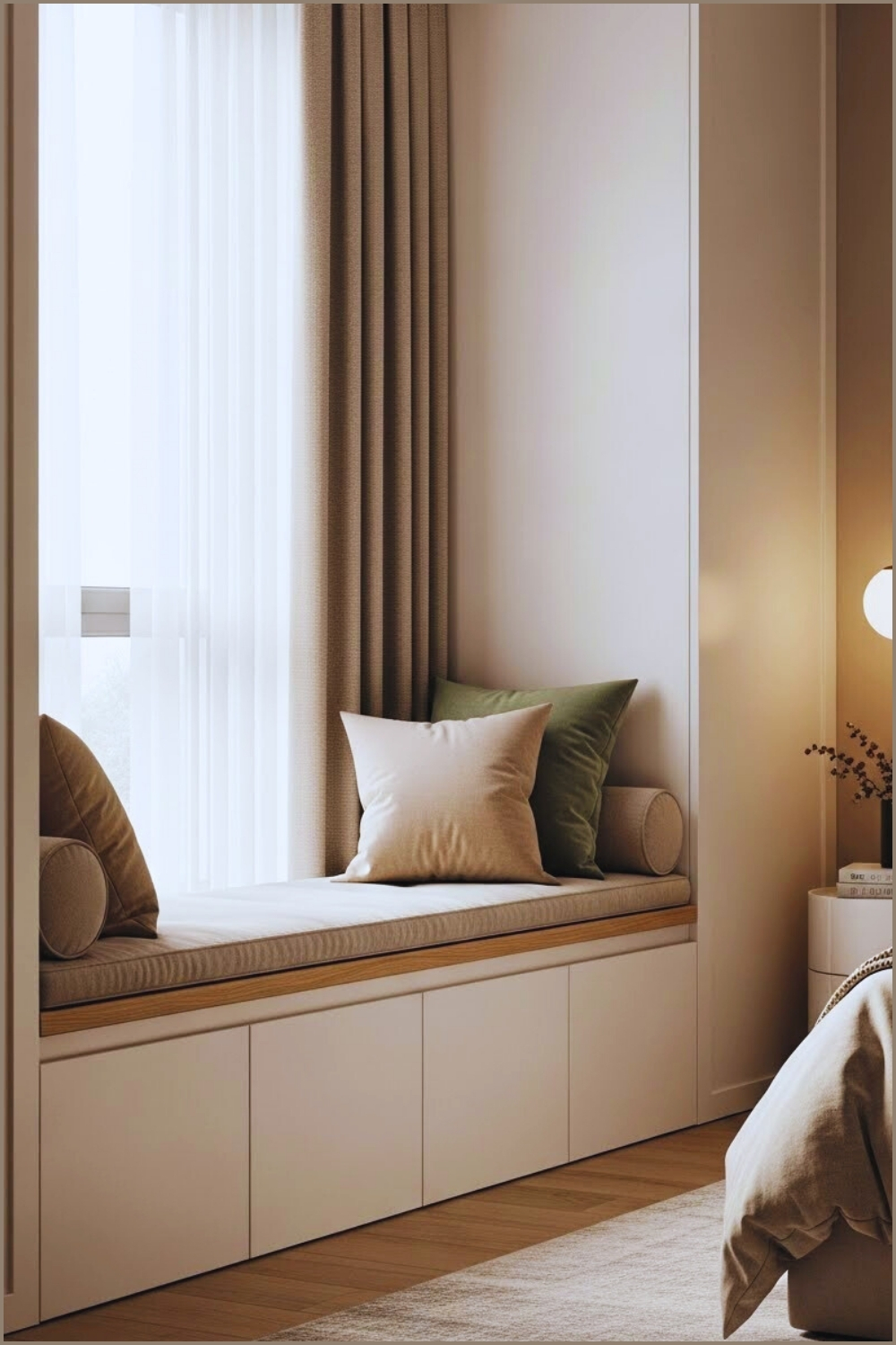 Minimalist Under Window Storage Bench