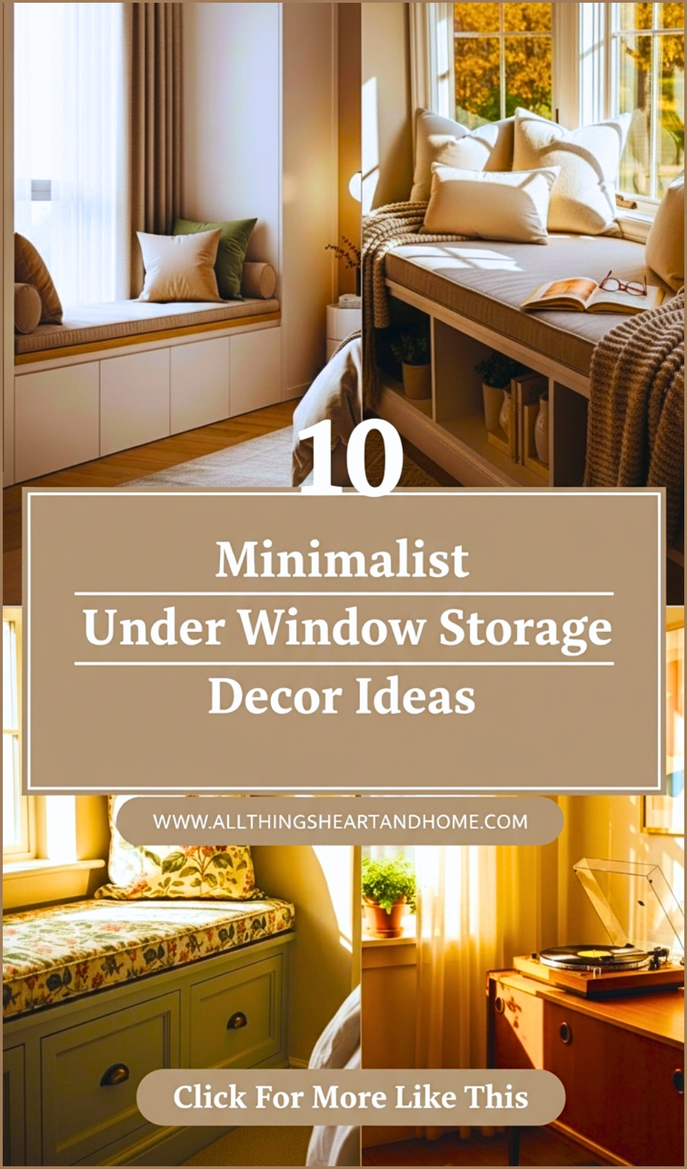 Minimalist Under Window Storage Decor Ideas