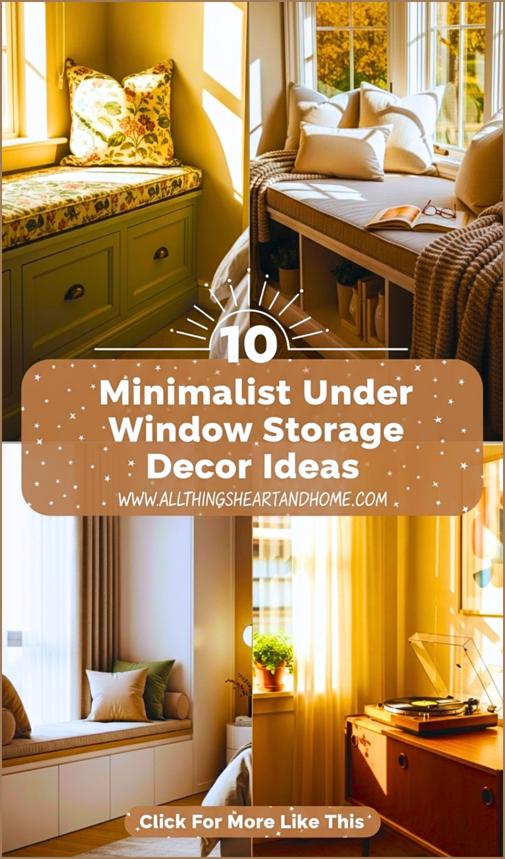 Minimalist Under Window Storage Decor Ideas