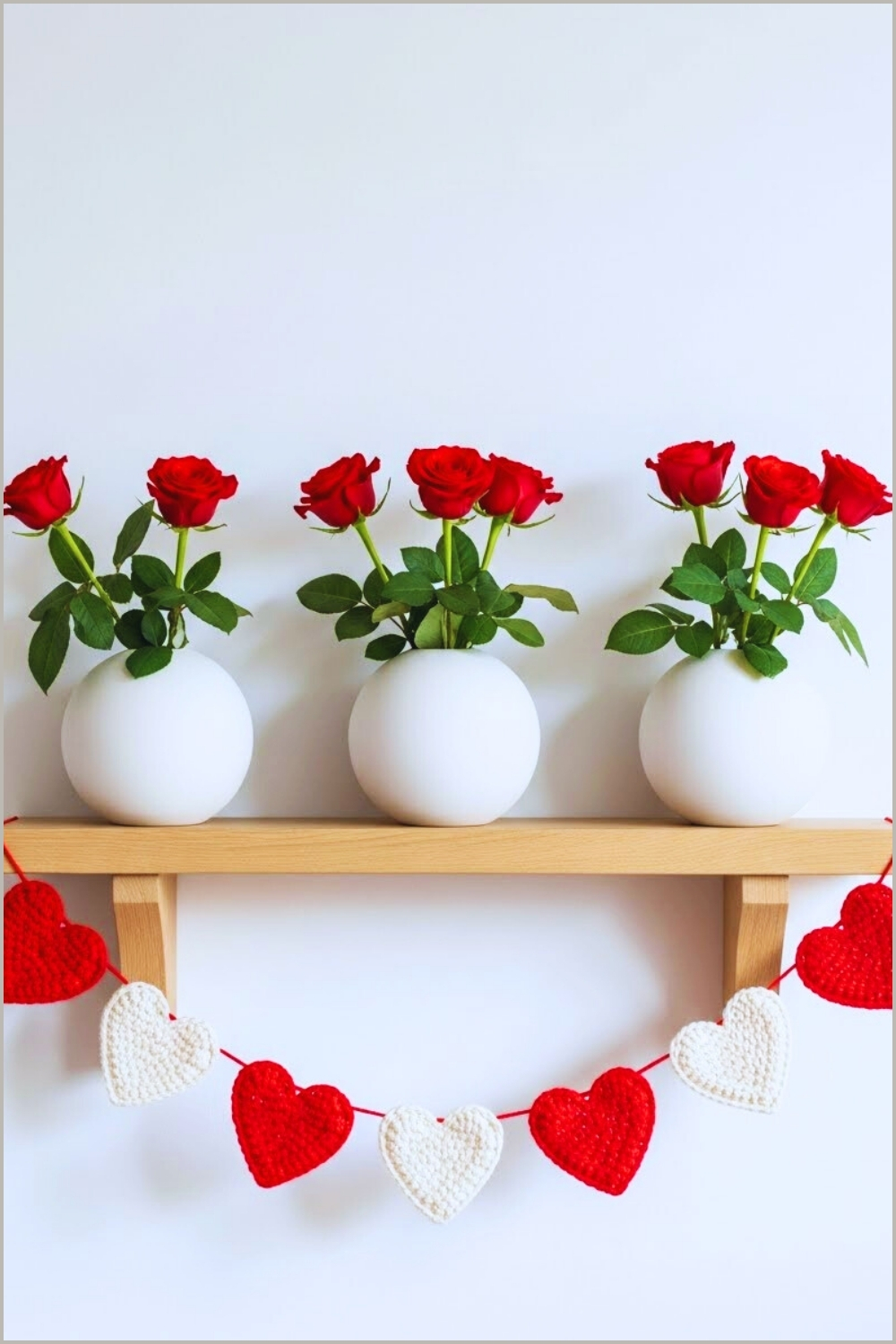 Minimalist Valentine S Mantel Decor Light Wood Mantel