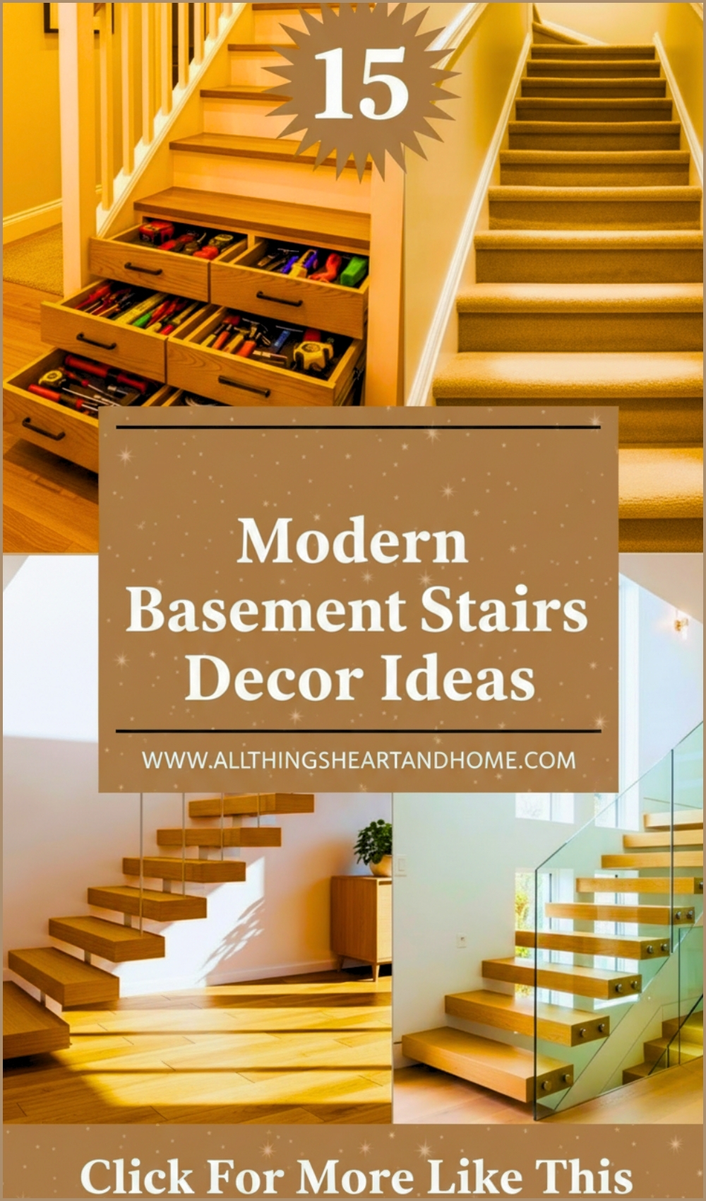 Modern Basement Stairs Decor Ideas