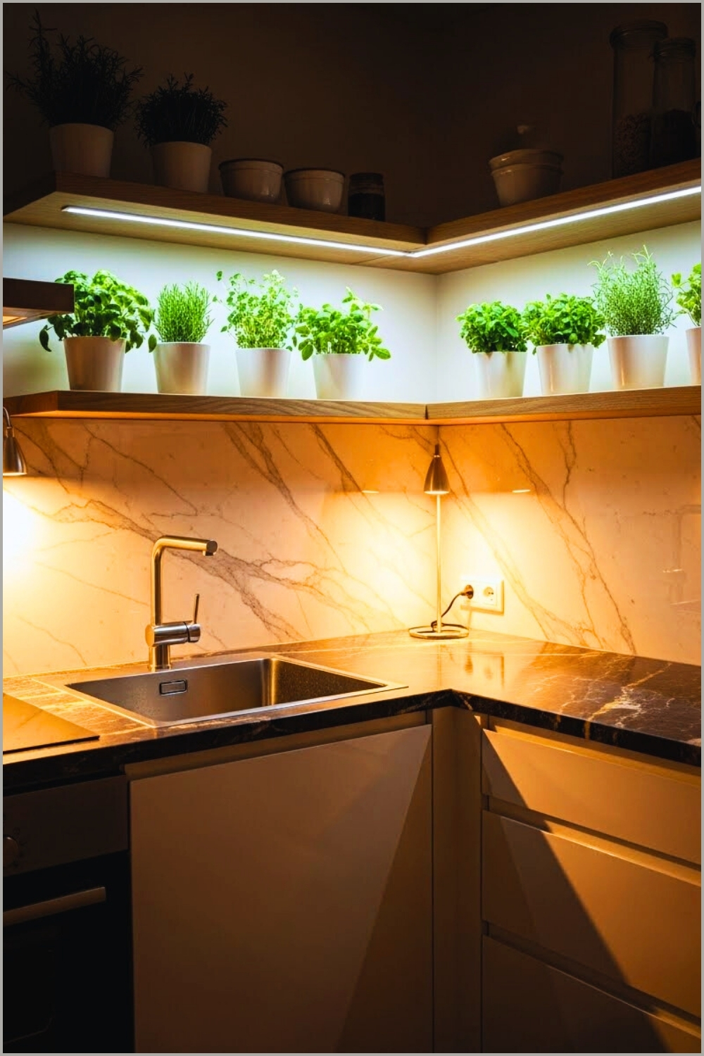 Modern Compact Kitchen With Glossy Cabinets