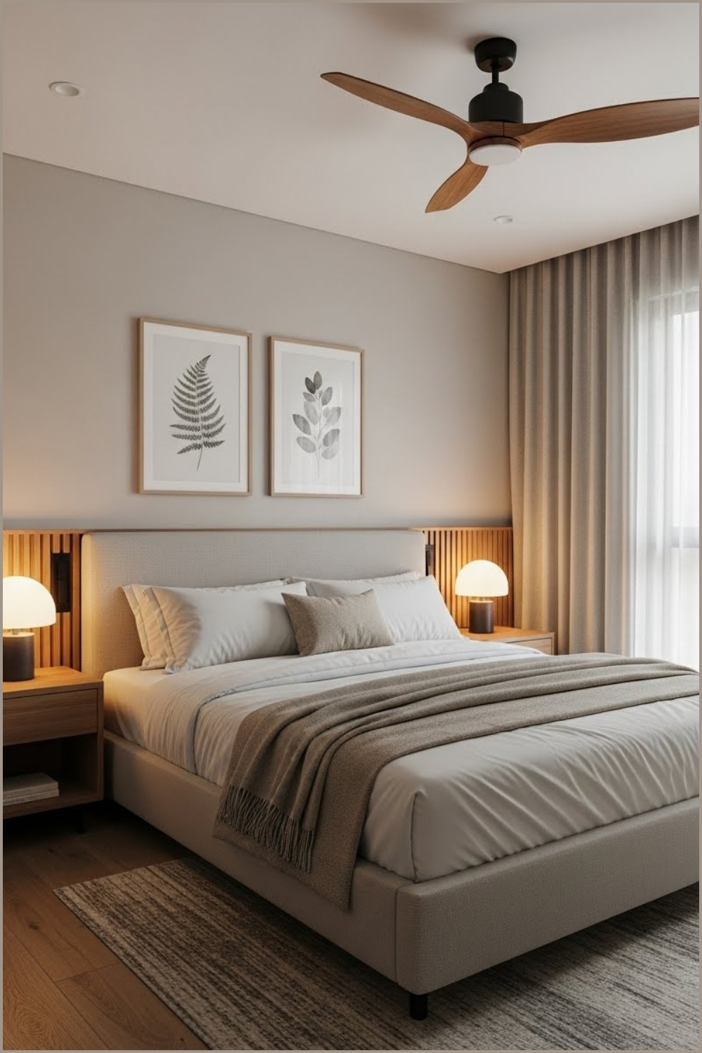 Modern Cozy Bedroom With Soft Neutral Tones