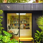Modern Garden Studio Exterior, Matte Black Wood Cladding