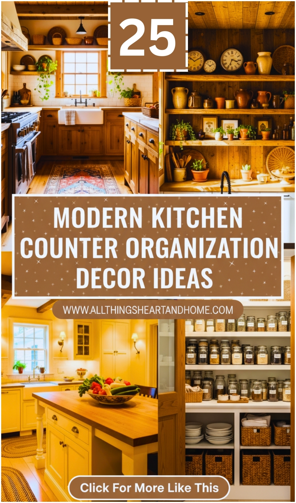 Modern Kitchen Counter Organization Decor Ideas