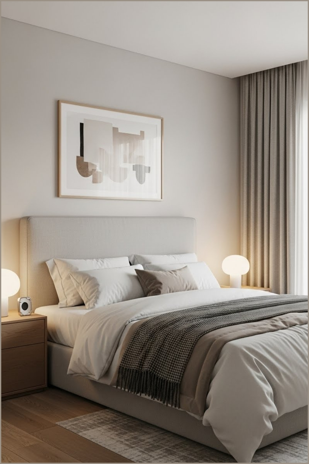 Modern Minimalist Bedroom With Soft Neutral Color Palette