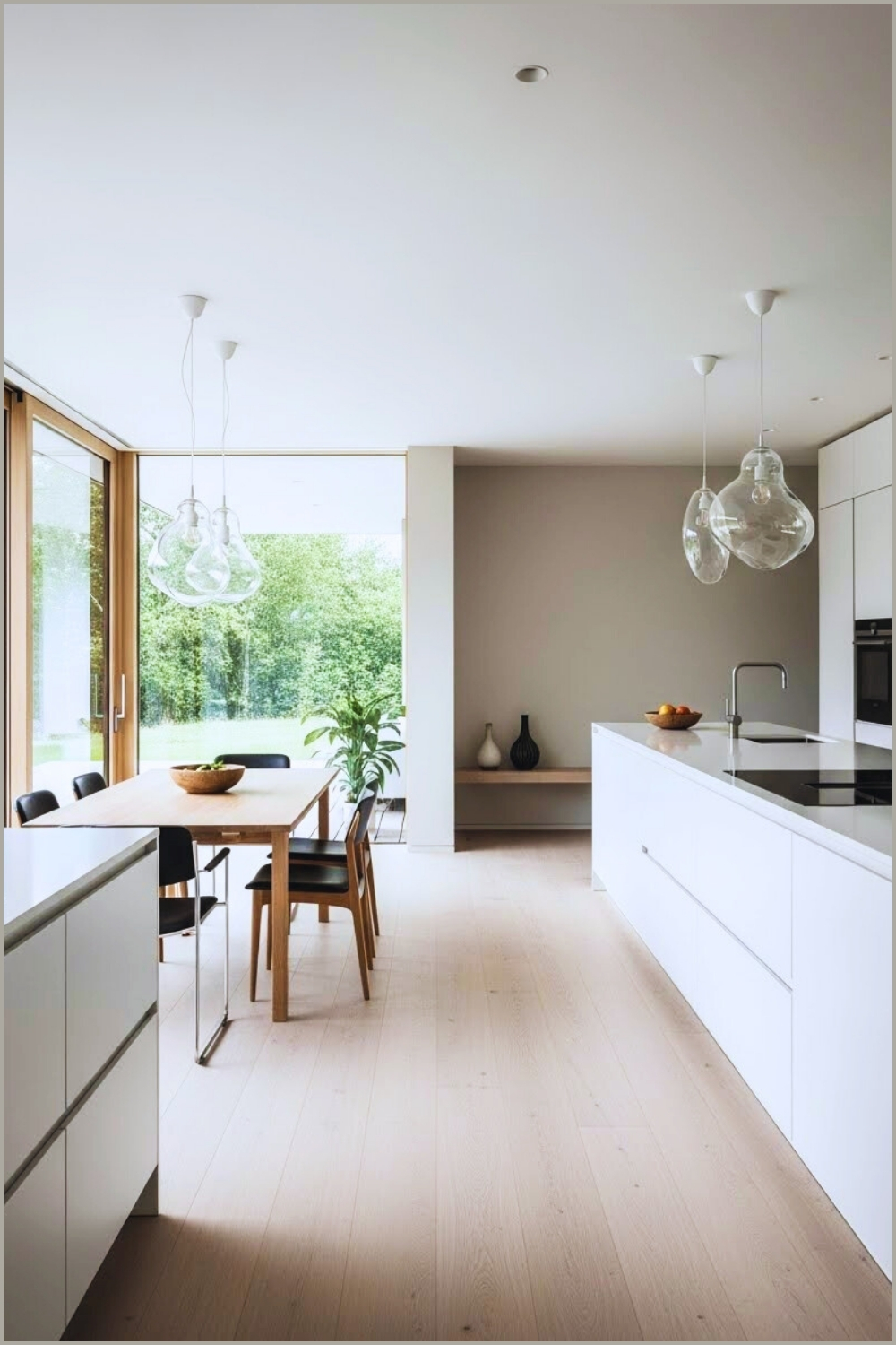 Open Concept Modern Kitchen And Dining Interior