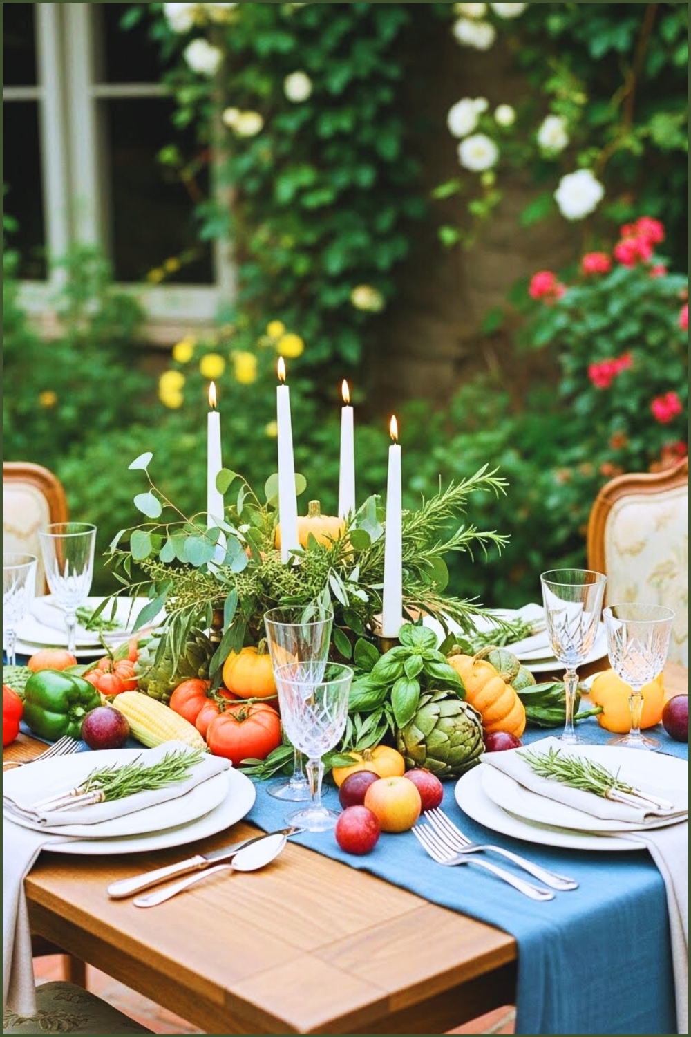 Outdoor Farm To Table Dining Tablescape Rustic Wooden