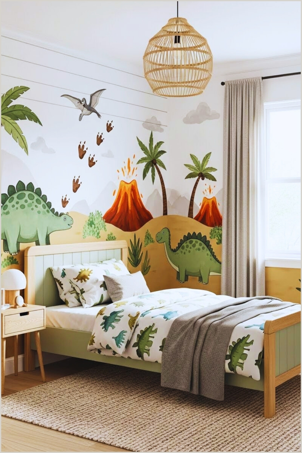 Playful Dinosaur Themed Children S Bedroom