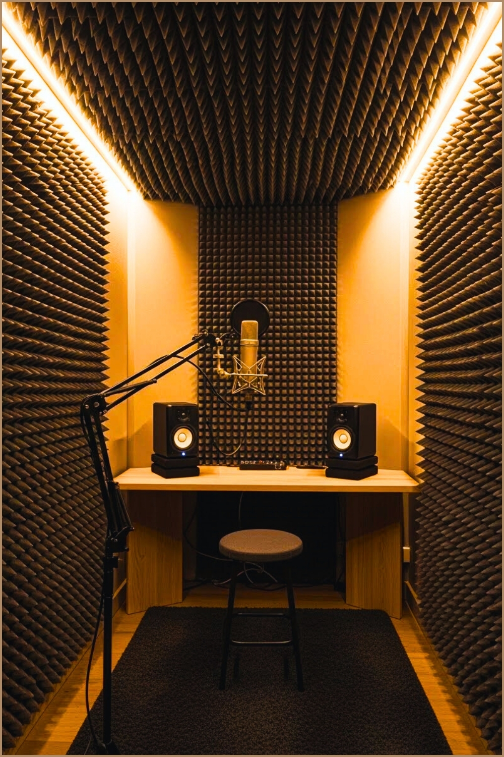 Professional Vocal Recording Booth Acoustic Foam Panels