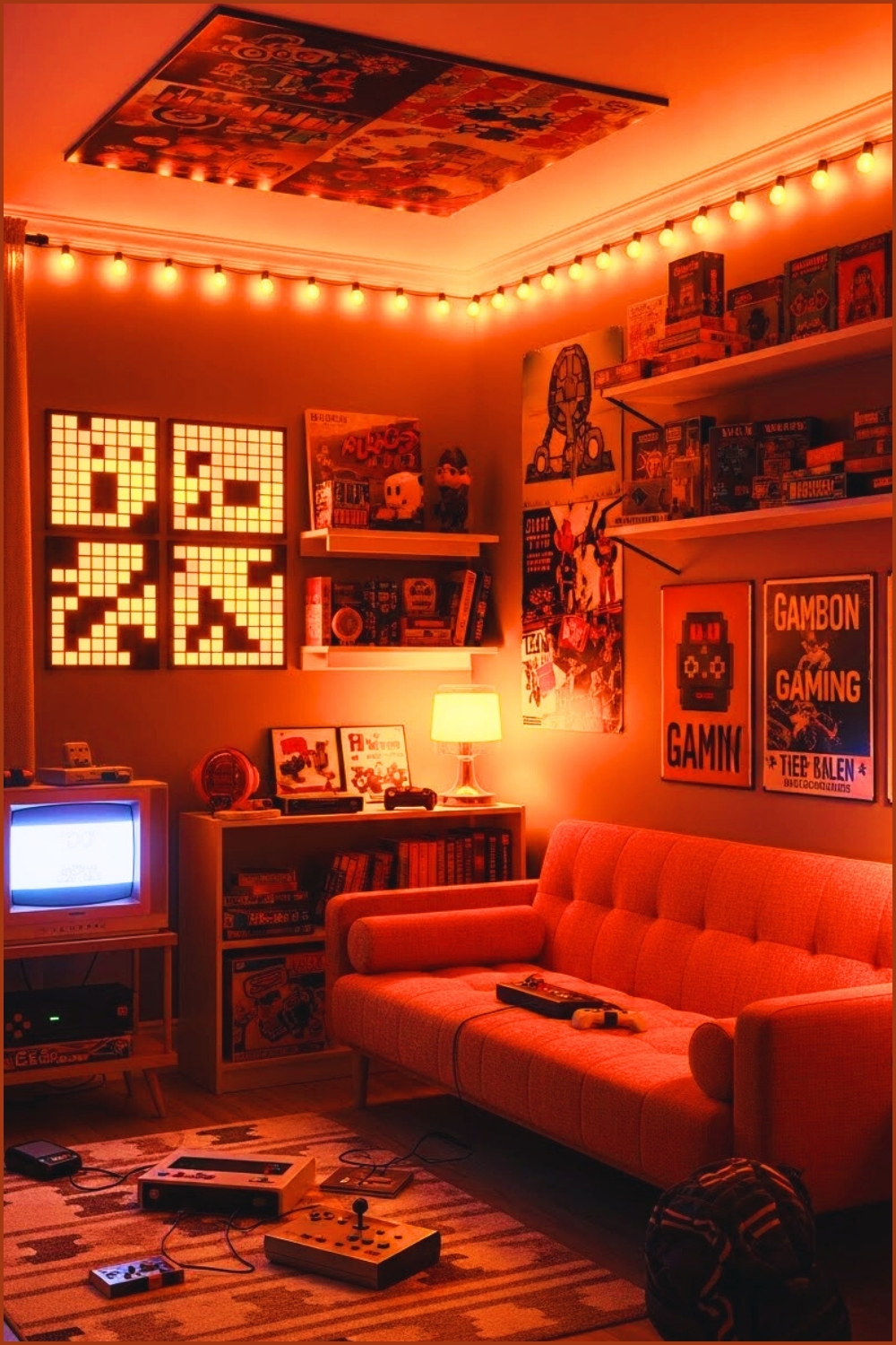 Retro Gaming Bedroom Vintage 1980s1990s Arcade Inspired