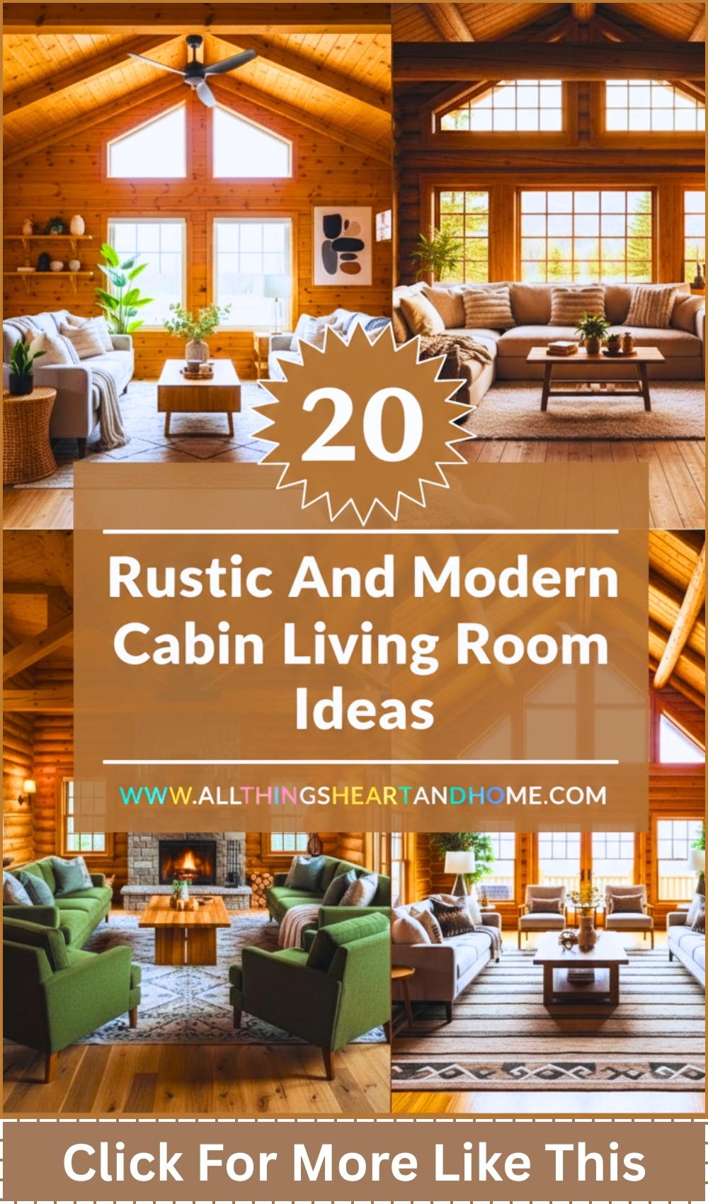 Rustic And Modern Cabin Living Room Decor Ideas (1)