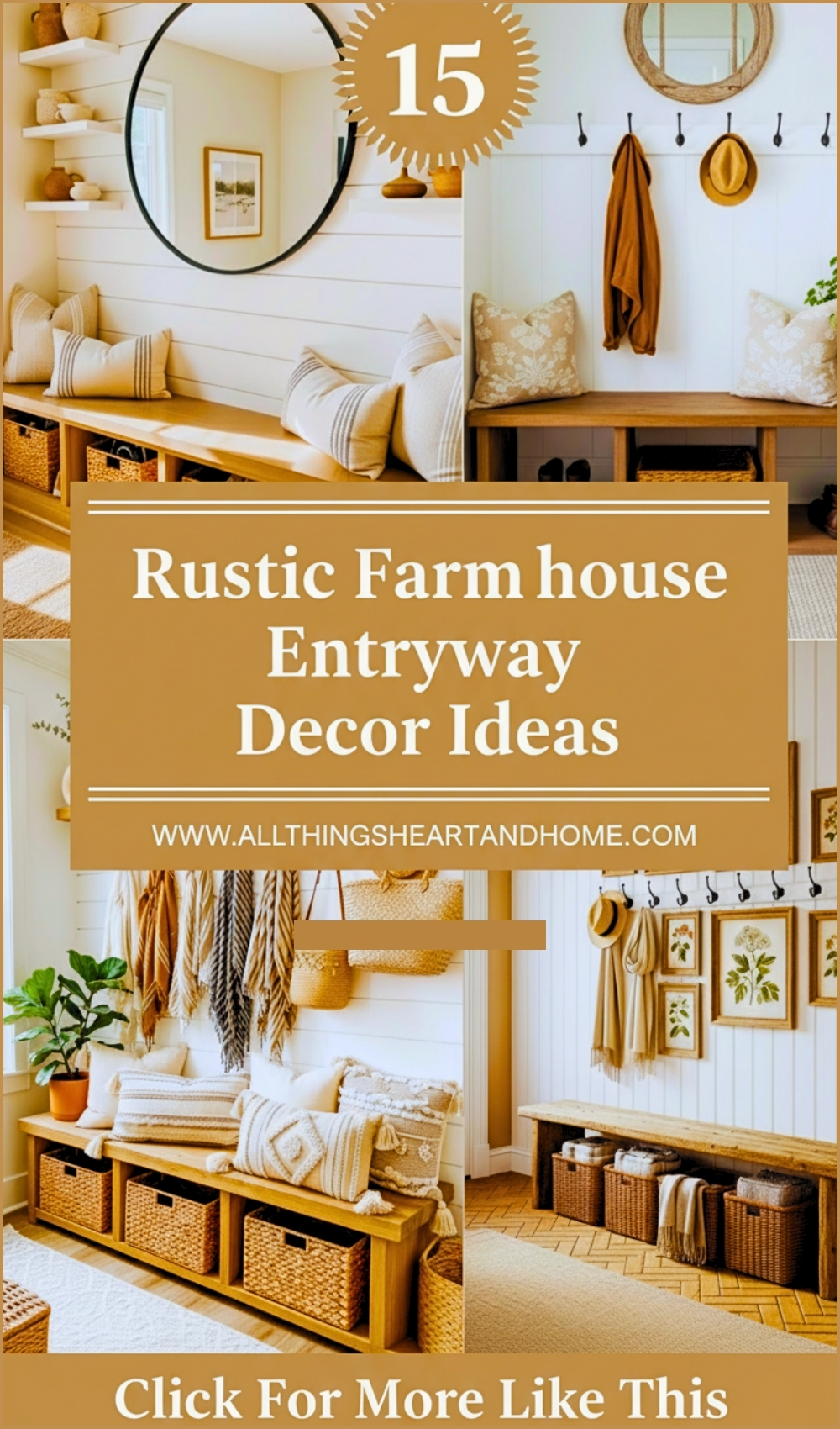 Rustic Farmhouse Entryway Decor Ideas 1
