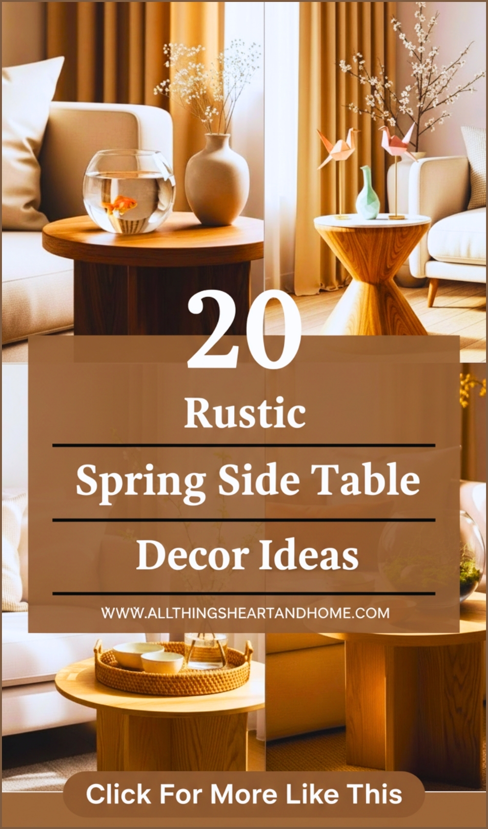 Rustic Spring Side Table Decor Ideas 1