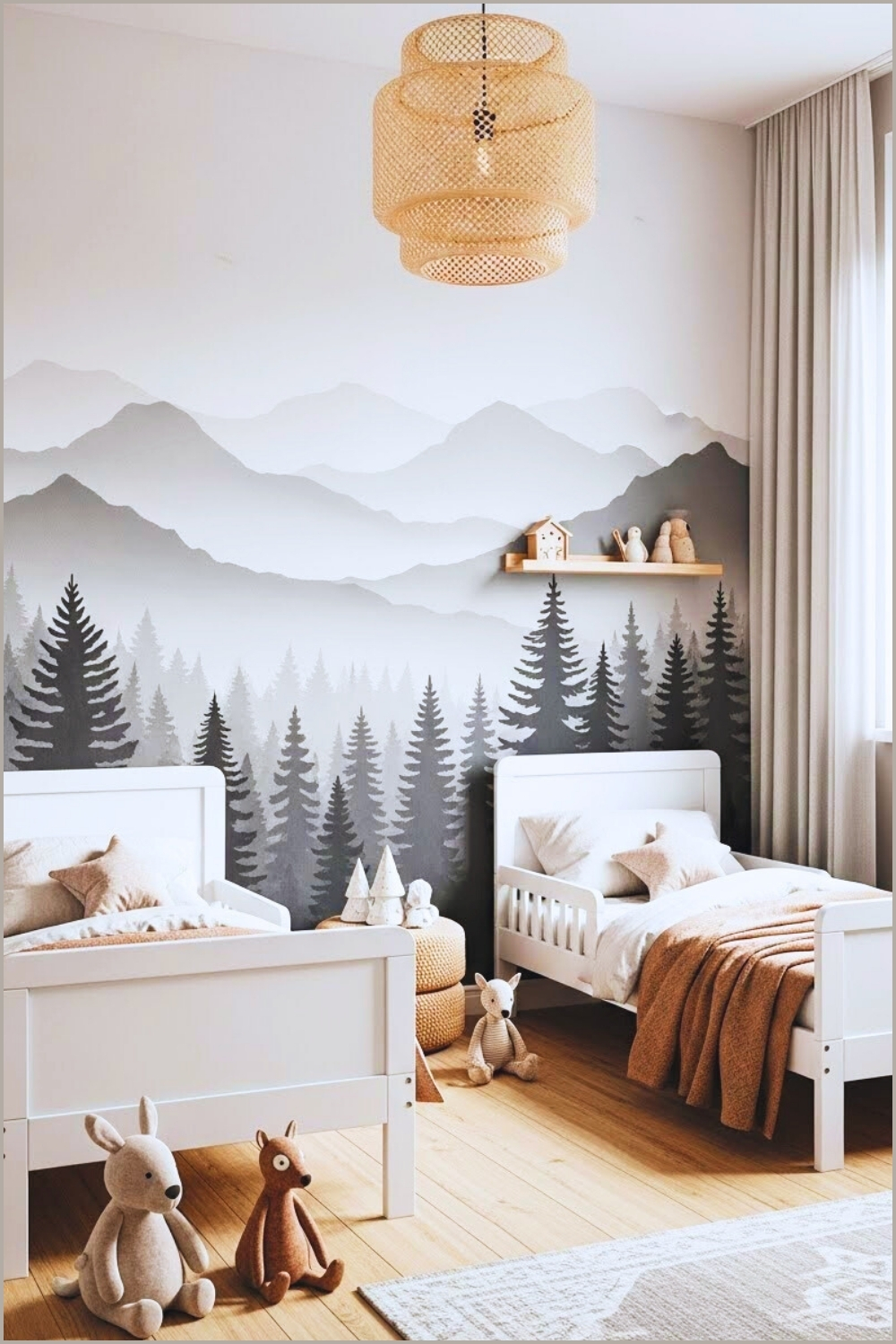 Serene Nature Themed Toddler Boy Bedroom