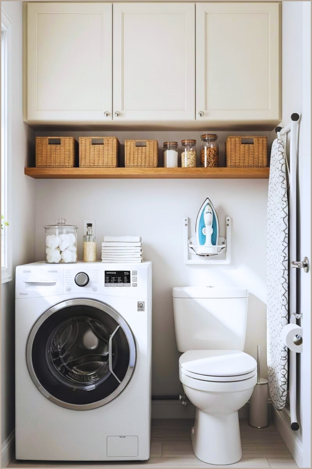 Small Functional Laundry Room Top-loading Washer